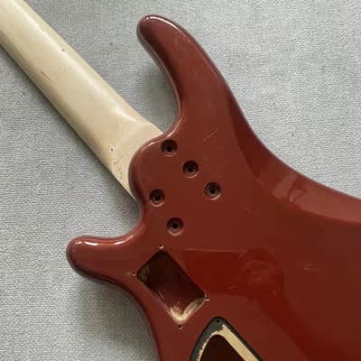 Red 5 String Bass Basswood Body with Maple Neck image 12