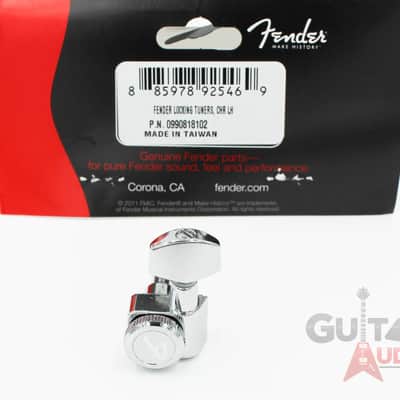 Genuine Fender LEFT-HANDED/LEFTY/REVERSE Locking Strat/Tele Tuners - CHROME image 2