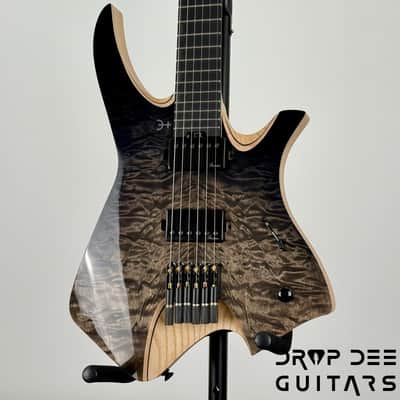 Infinia Neptune Headless Electric Guitar w/ Bag - Obsidian Black image 4