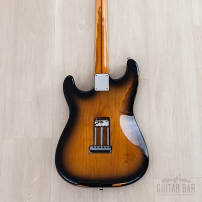 1999 Fender American Vintage ‘57 Stratocaster Sunburst Relic w/ Custom Shop Pickups, Tweed Case image 3