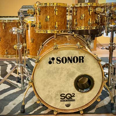 SONOR SQ2 Walnut Roots 24k GOLD PLATED hardware =22,8,10,12,14,16”= <<LIKE NEW 100%>> Bild 5