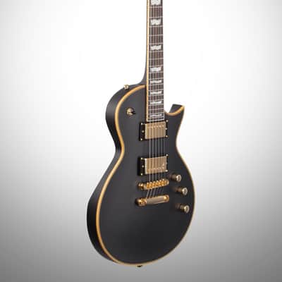 ESP LTD EC-1000 Deluxe Series Electric Guitar, Vintage Black image 4