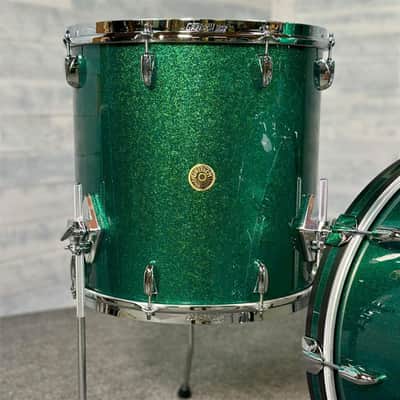 Gretsch Broadkaster 3pc Drum Set 22/12/16 Cadillac Green Sparkle - DCP Exclusive! image 4