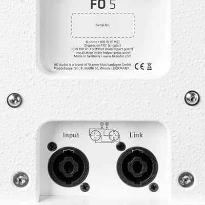 HK Audio FINEO-FO-5-WHT 200-Watt 5-Inch Coaxial Speaker Blk Compact Install 8 ohm image 5