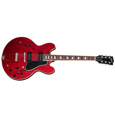 Gibson ES-330 Hollow Body Guitar w/ P-90 Pickups and Hardshell Case - Sixties Cherry image 3