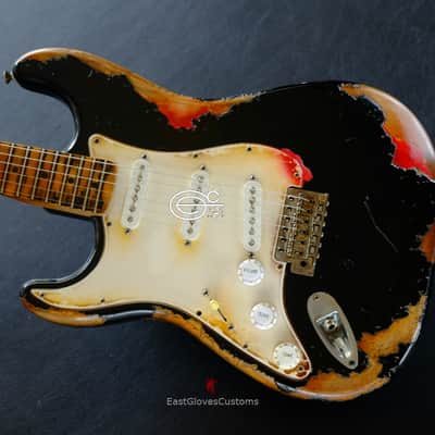 Fender Stratocaster Black Left Handed Heavy Aged Relic image 14