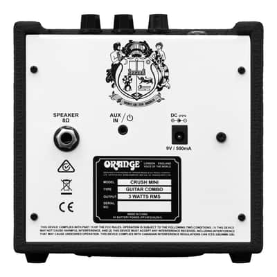 Orange Crush Mini (Black) - Solid State Combo Amp for Electric Guitars image 5