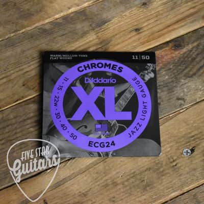 D'Addario ECG24 Chromes Flatwound Electric Guitar Strings 11-50 image 2