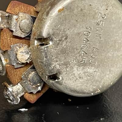 Stackpole Vintage 1956 set of 2 250K Solid shaft pots Cap Pre CBS 1957 1950's Telecaster Duo sonic Musicmaster Potentiometers image 13