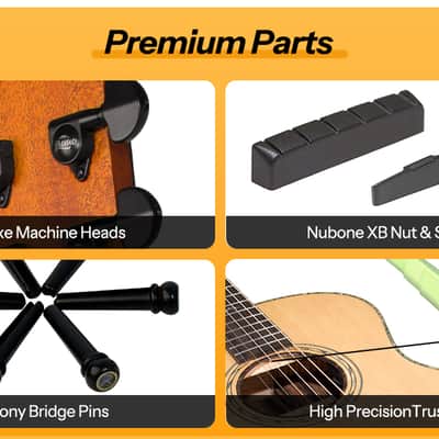 Bromo BAR 5 CEL Left Handed All-Solid Cut-A-Way Acoustic image 9