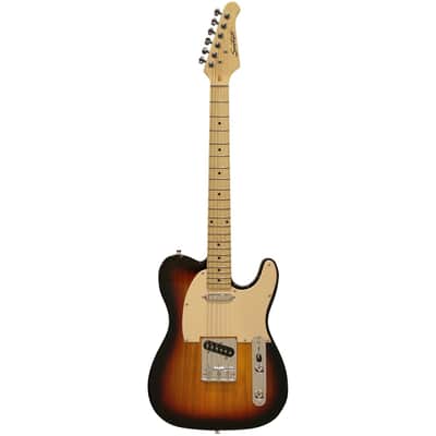 Sawtooth ET Series Electric Guitar, Sunburst with Aged White Pickguard image 2