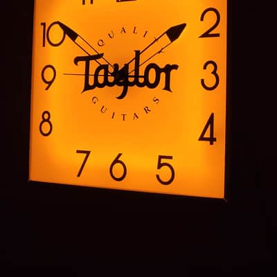 Taylor Guitars Dealer Style Pam Light Up Clock Killer Cool Mancave, Bar, Garage Item image 2