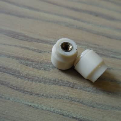 National Supro Oahu Pickup Cover Mounting Knobs Pair White 1950 image 3