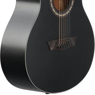 Washburn Apprentice G Mini5 Acoustic Guitar (with Gig Bag), Black Matte image 4