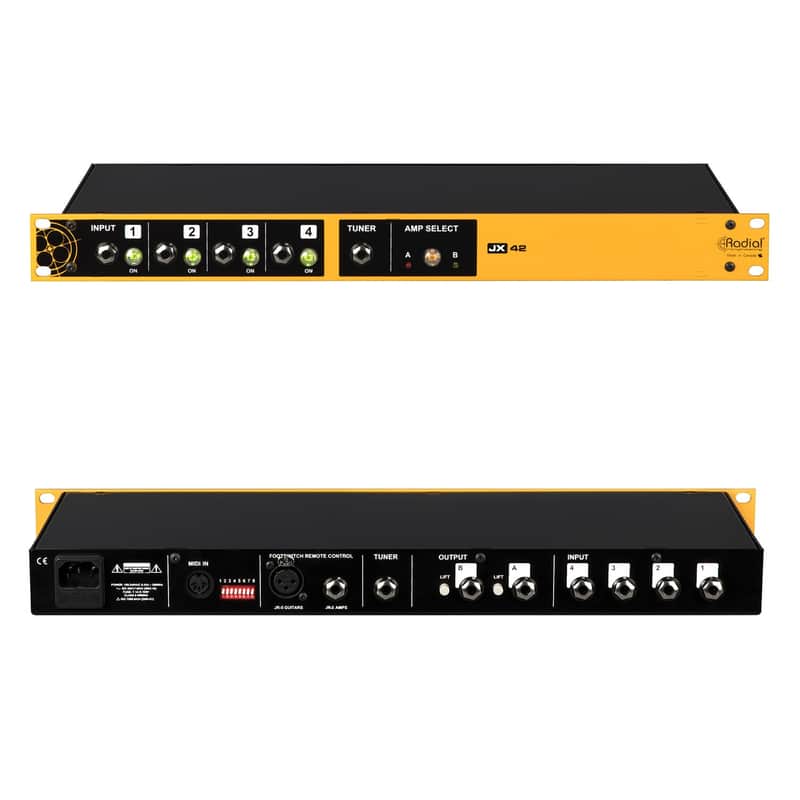 Radial Engineering JX42 V2 4 Input 2 Output Guitar and Amp Switcher image 1