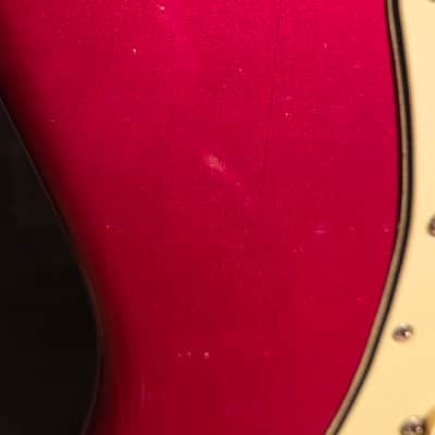 Vintage 1962 1 Owner Fender Stratocaster Slab Board Brazilian Rosewood Fretboard Candy Apple Red Refin w/ OHSC image 12
