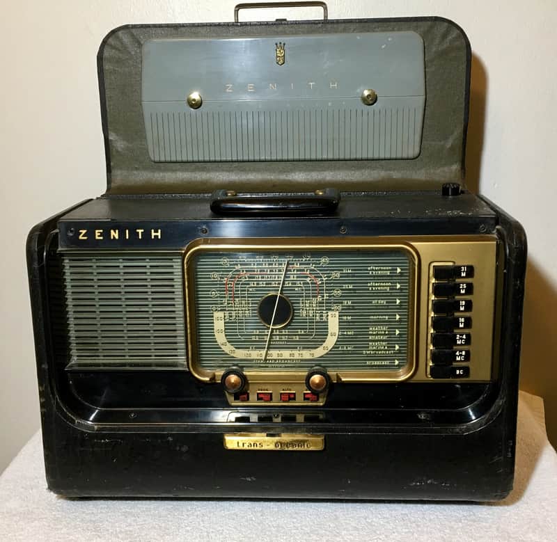 Vintage Zenith Trans Oceanic H-500 Wave Magnet Shortwave Radio Works Good Condition image 1