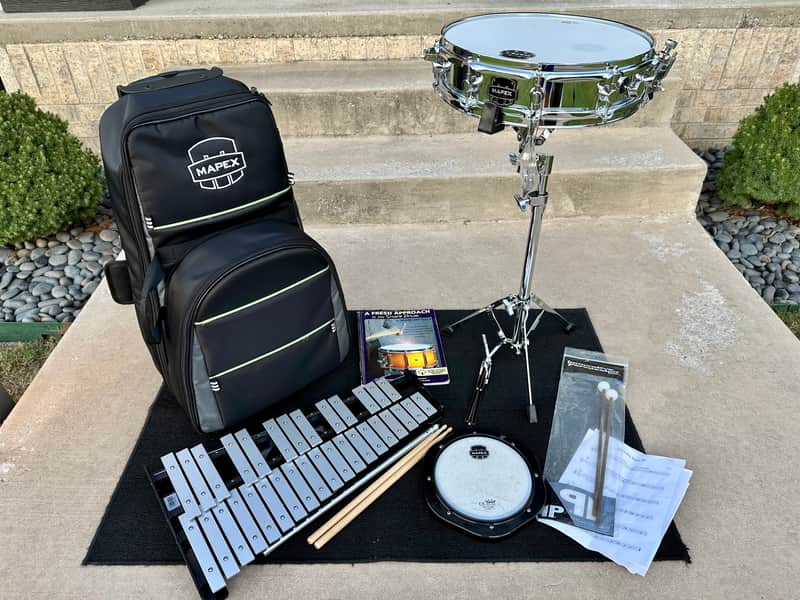 Mapex MCK1432DP Bell and Snare Drum Kit 2024 - Chrome and Black image 1