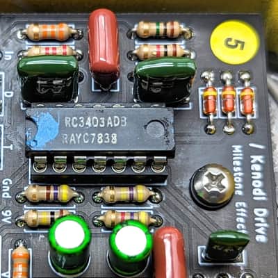 Milestone Effects Kenodi Drive RC3403ADB Quad Opamp Overdrive OD1 Style image 6