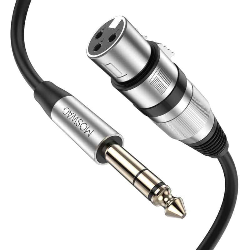2025 MOSWAG Microphone Cable Xlr Female To 1/4 Speaker Trs 5M/...
