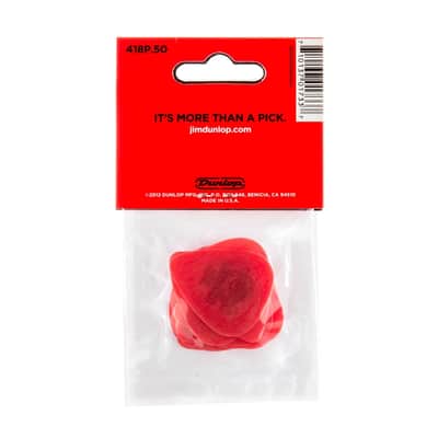 Dunlop 418P Tortex Standard Red .50 image 3