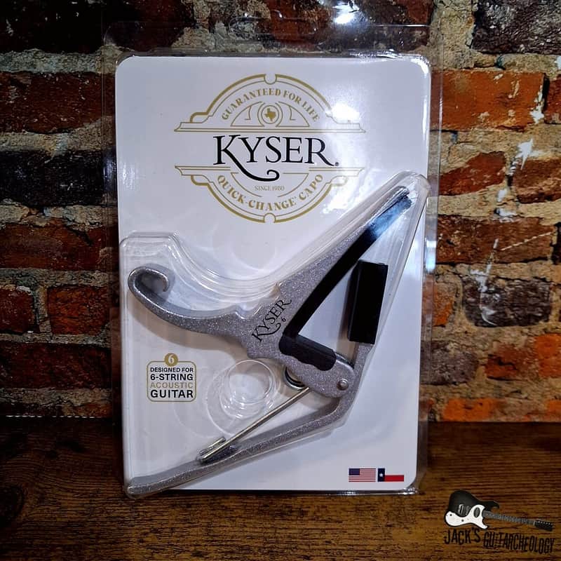 Kyser Quick-Change Capo for Acoustic Guitar - Silver image 1