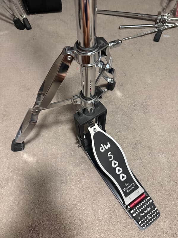 DW DWCP5500TD 5000 Series Delta II Heavy Duty Double-Braced Rotating 2-Leg Hi-Hat Stand 2020s - Chrome image 1