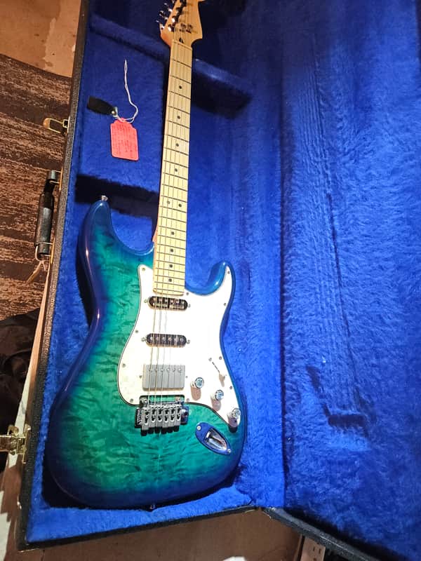 Fender licensed  all parts Custom  build guitar,  maple top, duncan pup image 1