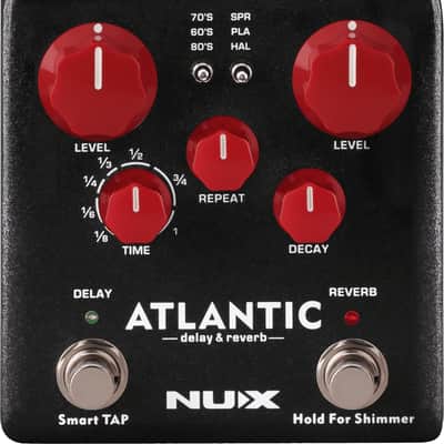 NUX Atlantic Delay and Reverb Pedal | Versatile Reverbs and Emmulation of Sounds from the 60's to Modern imagen 1