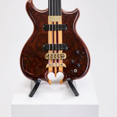 Alembic Custom Fretless 5 String Bass, Omega Heart & LEDs image 2