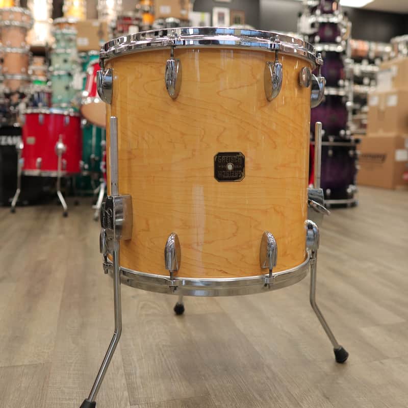 Vintage 80s Gretsch Square Badge 16x16" Floor Tom image 1