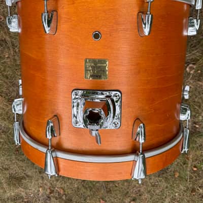 Yamaha Custom Absolute Bop Jazz Drum Set 10x7, 12x8 toms , 14x14 floor, 18x14 Vintage Natural Maple bass, Birch toms Gold badge MIJ image 22