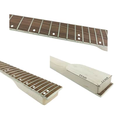 25.5" Scale 24 Fret Guitar Replacement Neck – Rosewood Fretboard, Locking Nut, Bolt-On Heel image 2