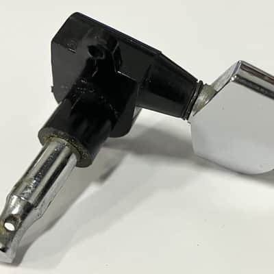 Schaller- Chrome/black plastic tuner, treble side, Vintage image 2
