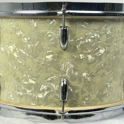 Gretsch 20/13/16/6.5x14" 1951 Round Badge 3-Ply Drum Set - White Marine Pearl image 20