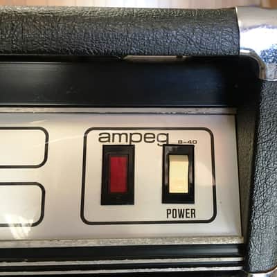Ampeg b-40 Bass Amp head and b-40 Cabinet 1975 black image 2