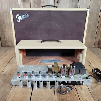 Fender  Bandmaster 6G7 1961 Vintage Amp w/ Tone Ring Cab - White image 11