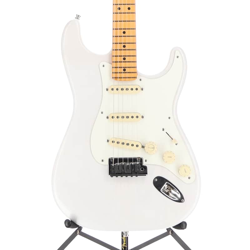Fender Certified Pre-Owned American Ultra Luxe Vintage '50s Stratocaster, Maple Fingerboard, White Blonde (H8) (09252) image 1