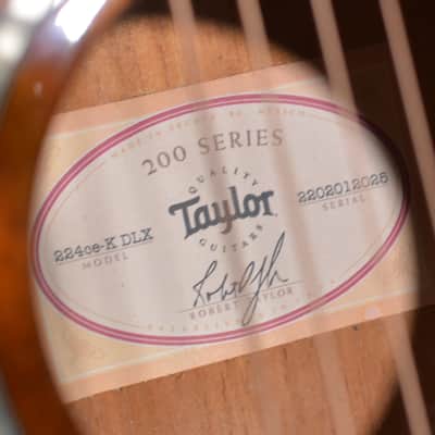 Taylor 224ce K DLX Koa wood Grand Auditorium Acoustic Electric Cutaway Shaded Edgeburst w Deluxe Hardshell Case image 9