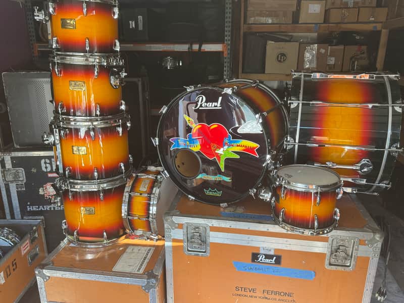 Steve Ferrone's George Harrison, Eric Clapton, Tom Petty 1990s Pearl Masters Custom Complete Drum Set image 1