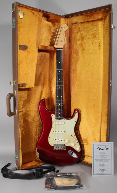 2002 Fender Custom Shop 1960 Stratocaster Candy Apple Red Relic w/OHSC image 1