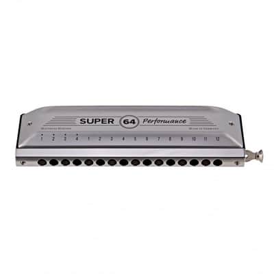 Hohner 7582/64 Super 64 Chromatic Harmonica 2010s - Silver image 4