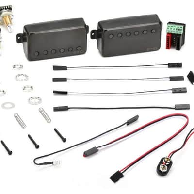 EMG James Hetfield JH Pickup Set~Brushed Black Chrome~W/Wiring Kit~Active~Brand New image 1