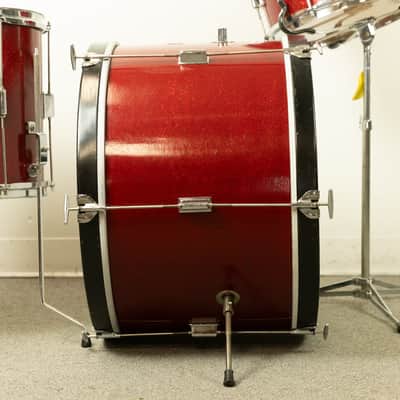 Vintage Kent Red Sparkle 14x22 9x13 and 13x14 Drum Set image 7