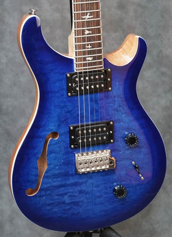PRS SE Custom 22 Semi Hollow Electric Guitar Blue Burst Finish - W/Setup & Bag