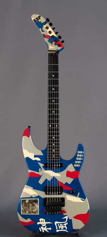 ESP Kamikaze II George Lynch Blue Camo 1989 image 1