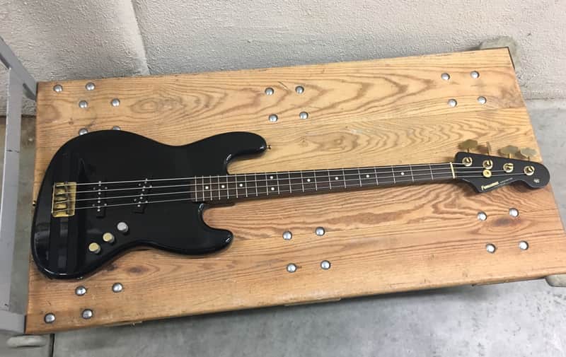 1984 FERNANDES JBR-45 Limited Edition Jazz Bass Black w/ gold