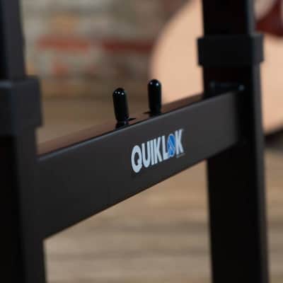 QUIK LOK - BZ7 Professional Quick-Setup Musician Stool - Heavy Duty Steel Performance Chair with 10-Second Fast Folding Frame and Thick Cushioned Seat, Portable Design for Gigging Musicians, Black image 11