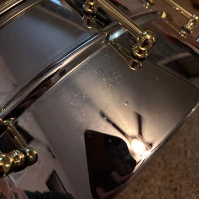 Ludwig LM402 Supraphonic 6.5x14" 10-Lug Aluminum Snare Drum 1985 - Present - Chrome-Plated image 4