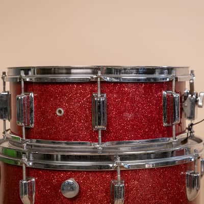 Vintage MIJ Red Sparkle Drum Set image 21